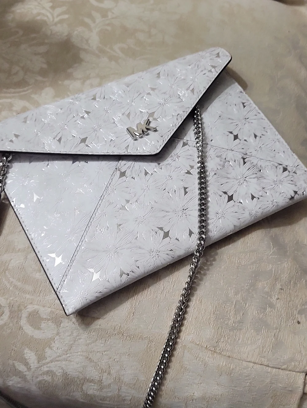 Michael Kors Medium Barbara Envelope Clutch with Chain Strap NWOT